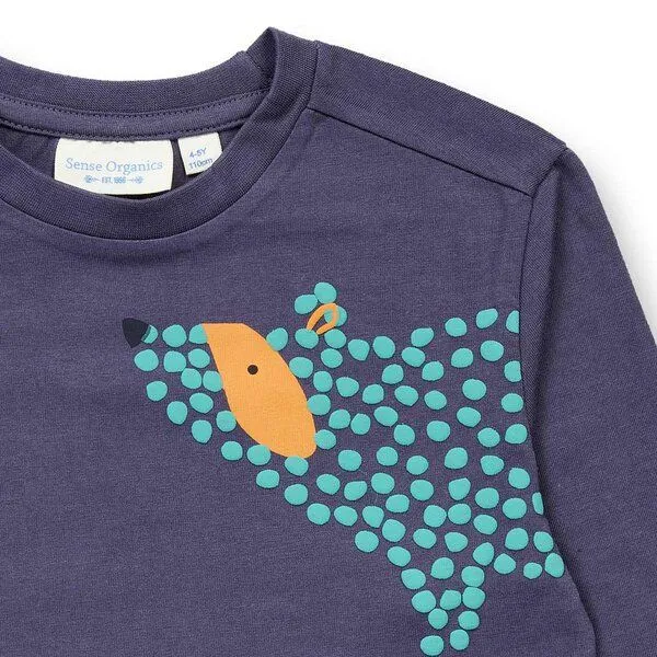 Sense Organics Sense Organics Kinder Langarmshirt, Modell LUKE, Waschbär-druck, – Produktbild 3 von 4