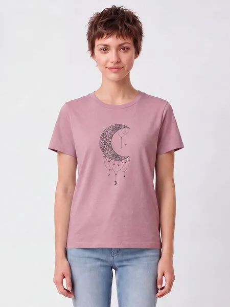 watapparel watapparel T-Shirt Frauen Mandala Moon, Lilac dream, – Produktbild 2 von 2