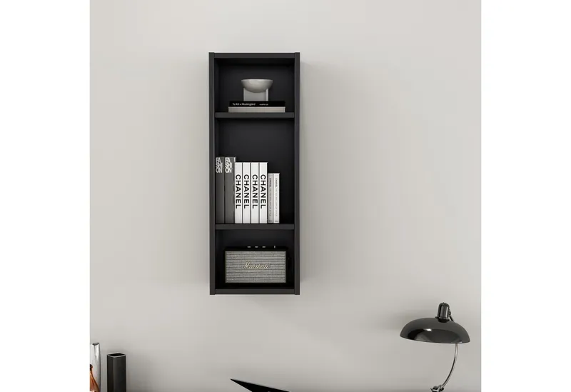 OTTO home Regal Moid, modernes Wandregal, Breite 26 cm, Höhe 69,5 cm, Schwarz, – Produktbild 1 von 5