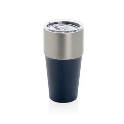 XD Collection Fluid Becher aus RCS-zertifiziert recyceltem Stahl, 500ml, navy blau, Dunkelblau, – Produktbild 1 von 1