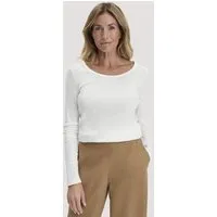 hessnatur hessnatur Softrib Longsleeve Fitted aus Bio-Baumwolle und TENCEL Modal, Naturweiss, – Produktbild 1 von 2
