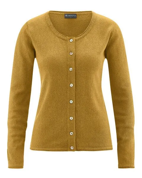 HempAge HempAge Damen Cardigan Carina, Peanut, – Produktbild 3 von 4