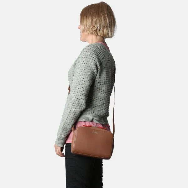 Vargu Vargu Leder-Umhängetasche Loreen 1, Tan, – Produktbild 2 von 4