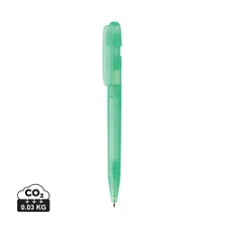 XD Collection Devin transparenter Stift aus GRS zertifiziertem rABS, grün – Produktbild 1 von 1