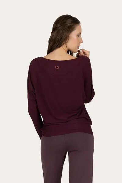 Urban Goddess Urban Goddess Budhi Yoga Langarm Shirt, Fig (lila), – Produktbild 3 von 4