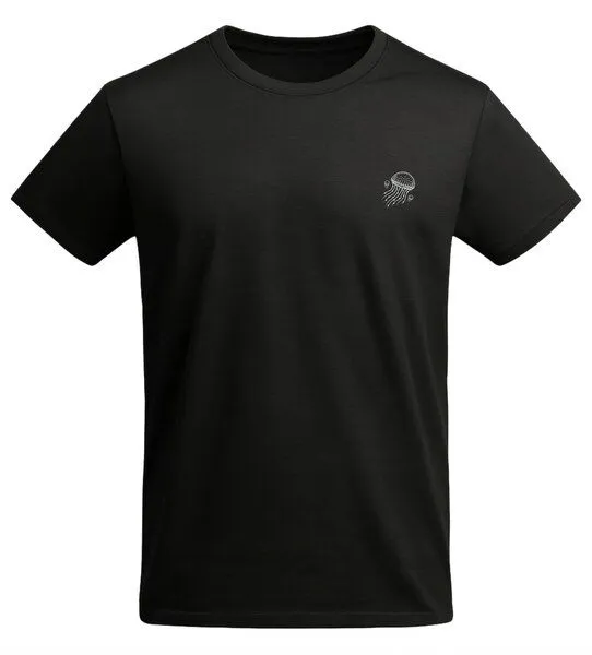 vis wear vis wear Qualle Familie - Organic Shirt, Schwarz, – Produktbild 3 von 3