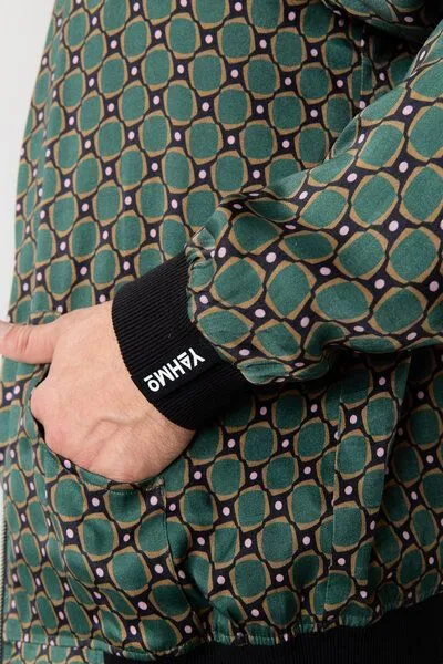 Yahmo Yahmo Cupro/Tencel Laslo Wendejacke, Emerald/black (grün), – Produktbild 4 von 4
