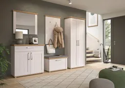 Home affaire Garderobenschrank COSENZA, Höhe 196 cm, 2 Türen, 2 Böden, 1 Kleiderstange Hochschrank, Stauraumschrank, Schrank, Flurschrank, Dielenschrank – Produktbild 1 von 1
