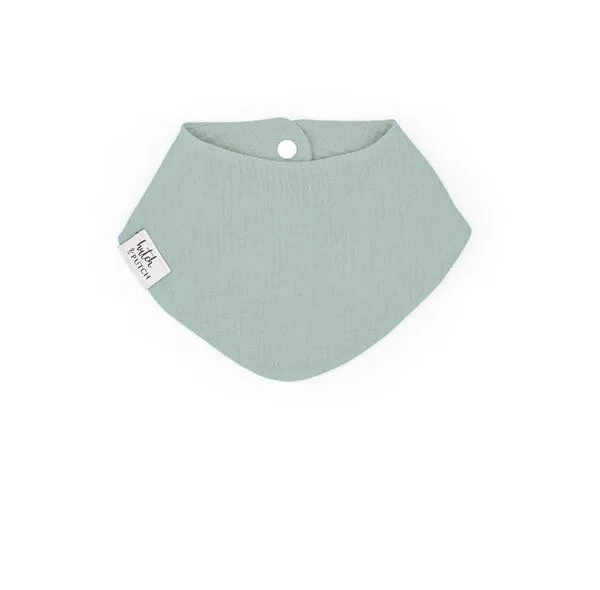Hutch&Putch Hutch&Putch Musselin Lätzchen - Dreieckstuch mit Druckknopf für Baby (0-2 Jahre) aus 100% Bio-Baumwolle, Aquamarine, – Produktbild 2 von 4