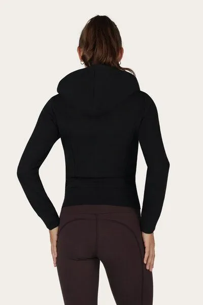 Urban Goddess Urban Goddess Ora Fleece Yoga Hoodie, Onyx black (schwarz), – Produktbild 3 von 4