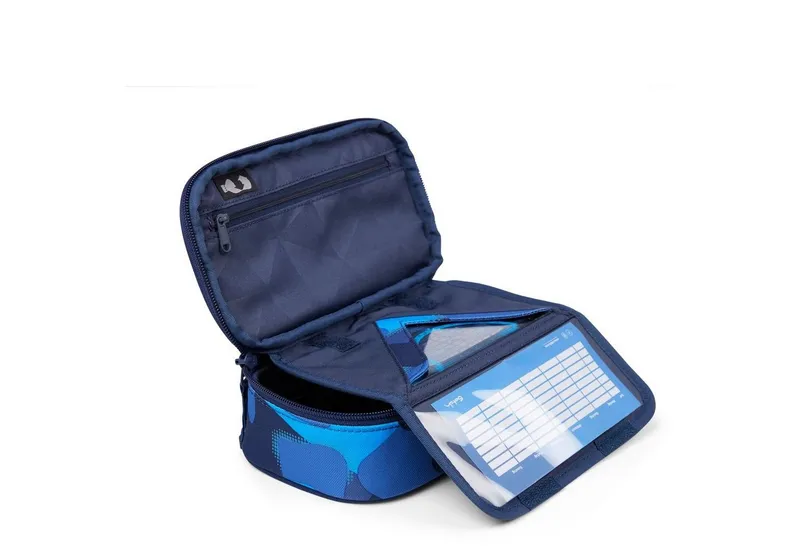Satch Satch Federmäppchen Mäppchen, (Mäppchen, Geodreieck, Stundenplan), Mäppchen inkl. Geodreieck, Etui, Blau, – Produktbild 3 von 3