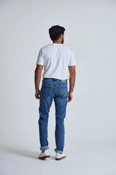 Flax and Loom Flax and Loom Slim Fit Jeans Miles, Azur (blau), – Produktbild 4 von 7