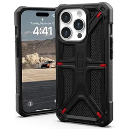 Urban Armor Gear Hülle für Apple iPhone 15 Pro, Urban Armor Gear, Monarch Kevlar, Schwarz – Produktbild 1 von 1