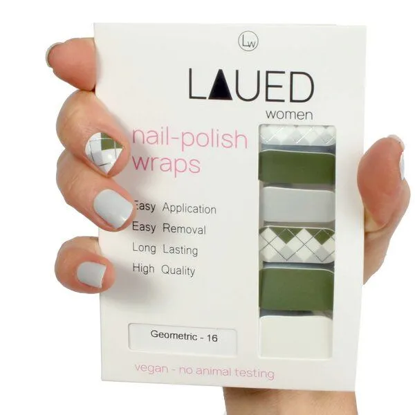 Vargu Vargu LAUED vegane Nagelfolien textile fusion, Geometric, – Produktbild 1 von 4