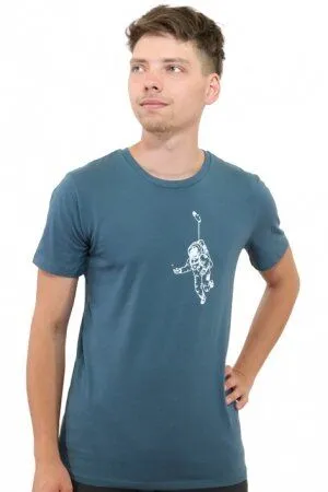 Spangeltangel Spangeltangel Herrenshirt "Kosmonaut", T-Shirt, Bio-Baumwolle, Astronaut, Stern,, Blau, – Produktbild 1 von 2