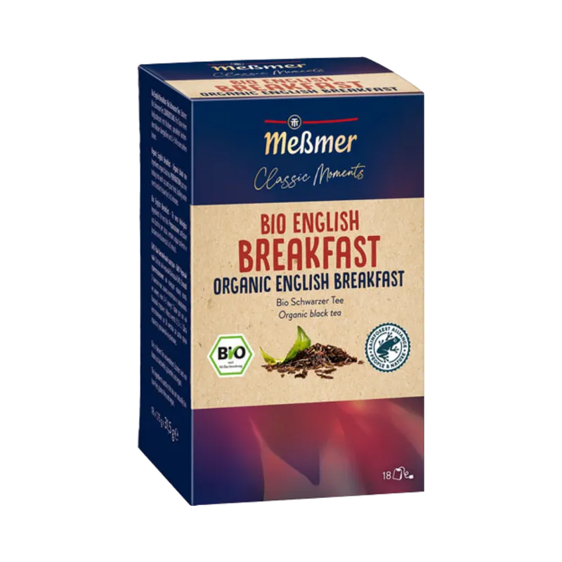 Meßmer Meßmer Classic Moments Bio English Breakfast, Schwarzer Tee, Teebeutel im Kuvert, 2. Entnahmefach/displaytauglich, 31,5g – Produktbild 1 von 2