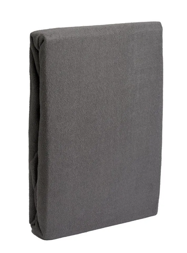 Carpe Sonno Spannbettlaken Frottee Winter Laken 90x200 100x200 140x200 160x200 180x200 200x200, Frottee, Gummizug: rundum, (1 Stück), Warmes Winter Spannbettlaken 90x200 Spannbetttuch Grau, Grau, – Produktbild 2 von 5
