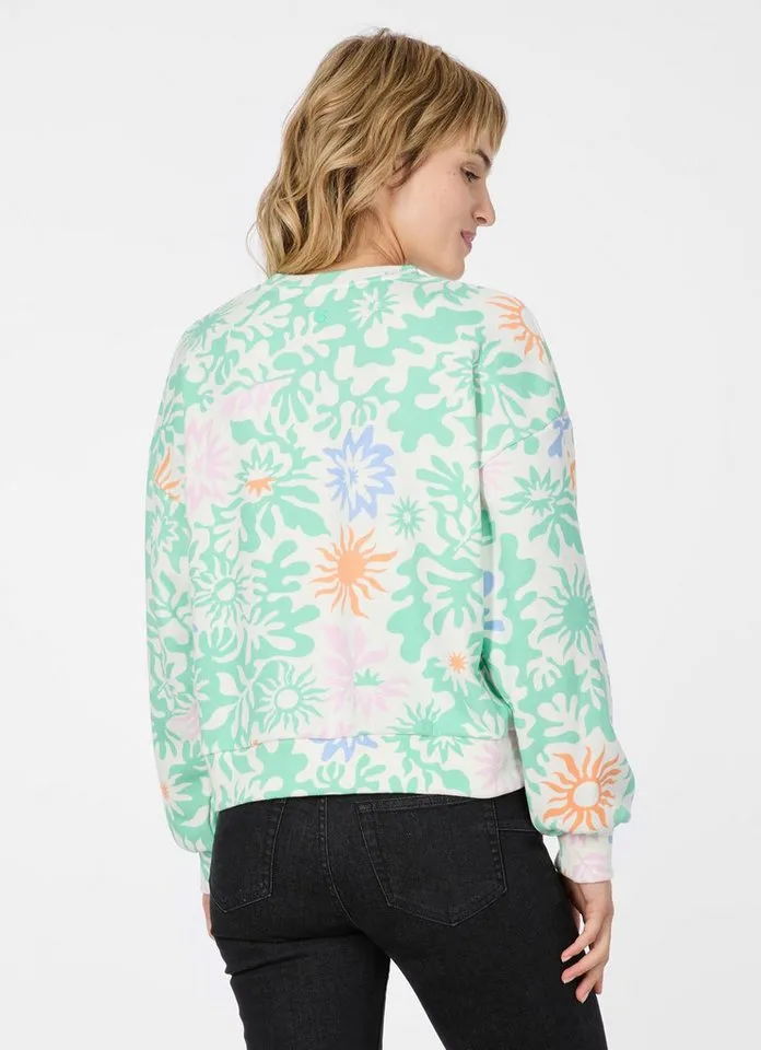 ragwear ragwear Sweatshirt WUSS PRINT Elastische Baumwollmischung und softem Finish mit Allover-Print, Grün, – Produktbild 2 von 2