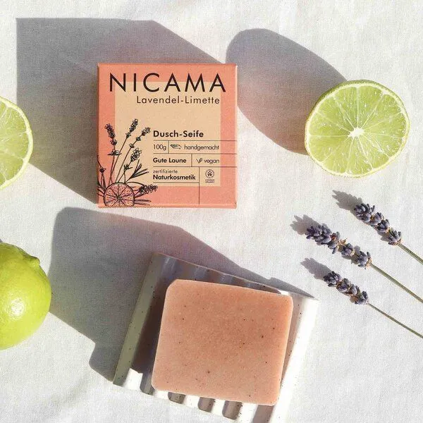 NICAMA NICAMA Duschseife Lavendel-Limette – Produktbild 2 von 4