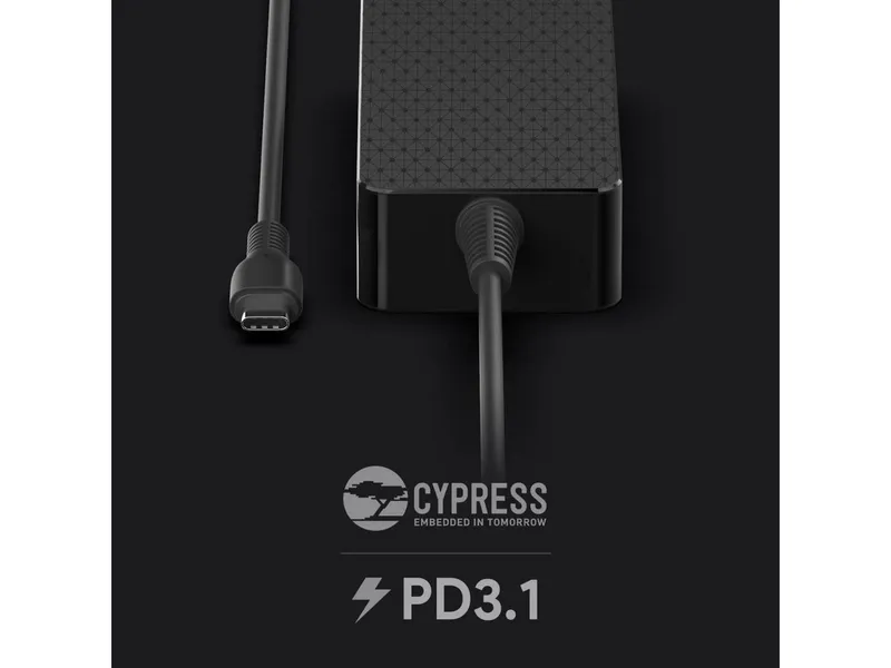 HKY 28V 5A 140W USB C GaN Laptop Schnellladegerät für MacBook Pro/Air, HP Notebook-Netzteil (Huawei,Chromebook,i-Pad Pro,MSI Gaming,Samsung,Lenovo,Dell XPS 13), Schwarz, – Produktbild 5 von 5