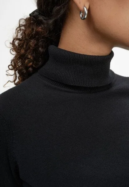 MELA Rollkragen-Pullover Modell: Mayura GOTS, Schwarz, – Produktbild 8 von 8