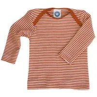 Cosilana Cosilana Baby Schlupfhemd Wolle Seide, Orange-geringelt, – Produktbild 1 von 1