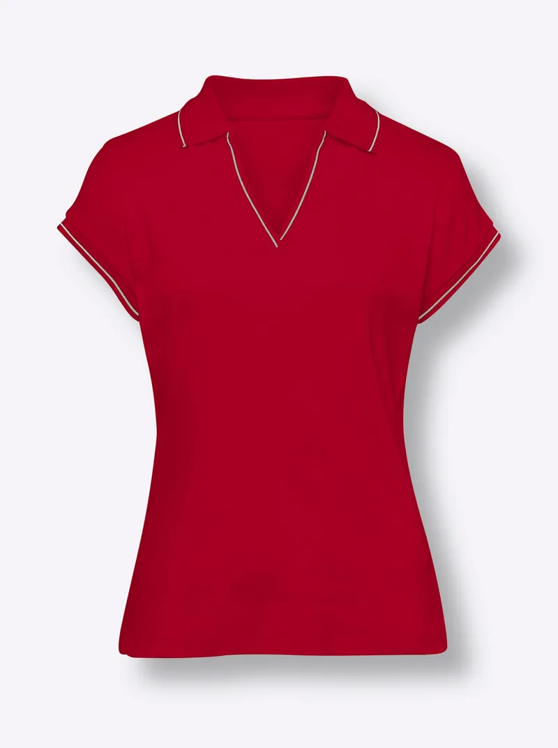 heine Poloshirt rot, Rot, – Produktbild 1 von 2