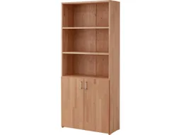 TPT Regalschrank "buxing solid" mit 2 kurzen Türen B 80 x T 33 x H 185,5 cm, gl. Front, Buche – Produktbild 1 von 1
