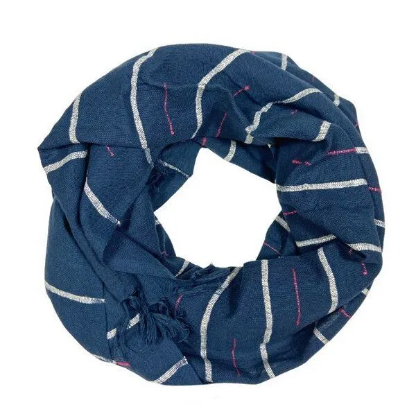 Sabahar Unisex Baumwoll- & Seidenschal - Henoc 45x180 - Blau - Sabahar Äthiopien – Produktbild 1 von 4