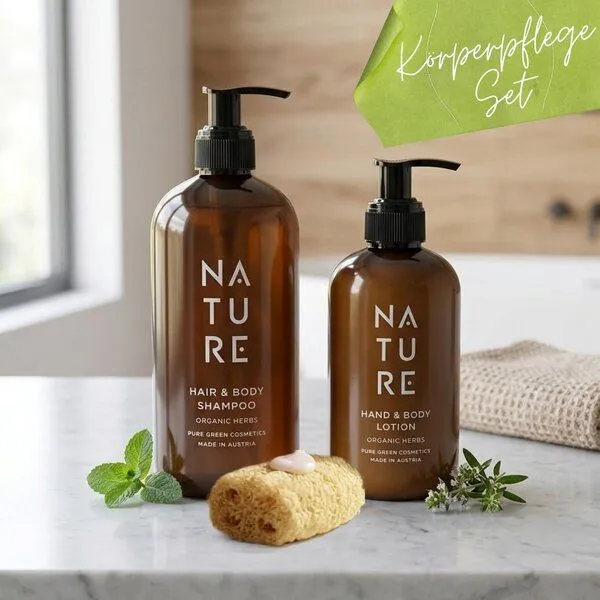4betterdays 4betterdays Körperpflege-Set 'Organic Herbs' | Shampoo + Body Lotion – Produktbild 1 von 4