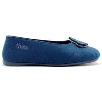 thies Veganer Hausschuh Ballerina "thies ® PET" aus recycelten Flaschen, fair produziert, Marino (blau), – Produktbild 1 von 1