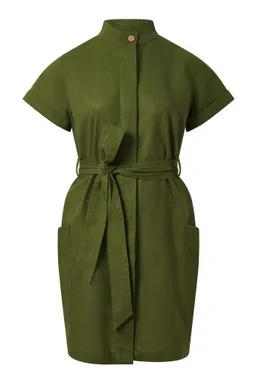 KOMODO KOMODO Damen vegan Kleid Rafiki Blend Khaki – Produktbild 1 von 1