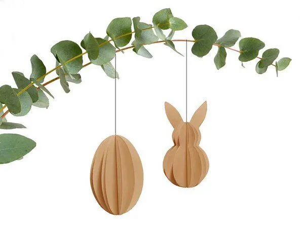 renna deluxe renna deluxe Osterdeko zum Aufhängen handgefertigt, Braun, – Produktbild 4 von 5