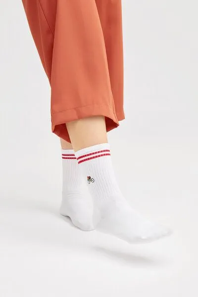 Natural Vibes Natural Vibes Fahrrad Socken Bio GOTS | Tennissocken | Crew Socken| Herren Damen Socken – Produktbild 4 von 4