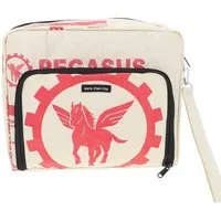 MoreThanHip MoreThanHip XL Kulturtasche (6,5 Liter) aus recycelten Fischfutterbeuteln - Lexi, Creme/rot - pegasus, – Produktbild 1 von 1