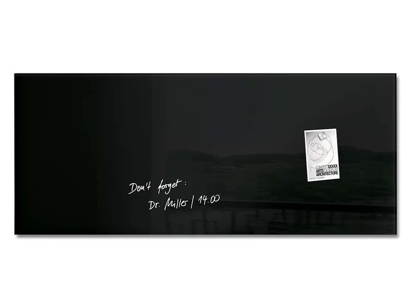 Sigel Sigel Glas-Magnettafel 'artverum' 130 x 55 cm, Schwarz, – Produktbild 1 von 2