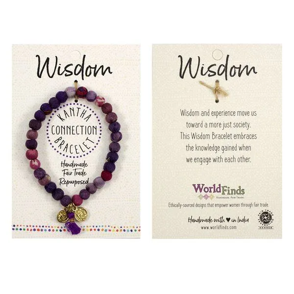 Worldfinds Worldfinds Kantha Armband "Connection", Lila, – Produktbild 1 von 4
