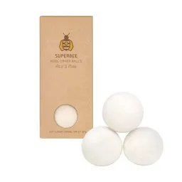 SuperBee SuperBee Wäsche Trocknerbälle aus 100% Schafwolle – Natürliche Weichspüler im 3er-Set – Produktbild 1 von 1
