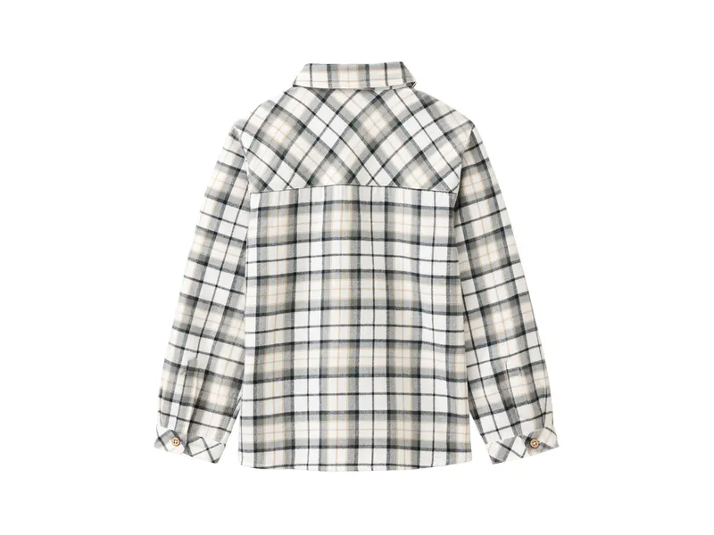 People Wear Organic People Wear Organic Flanell-Hemd natur kariert 110/116, Natur, – Produktbild 2 von 2