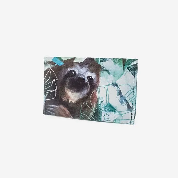 paprcuts paprcuts RFID Kartenhalter, Happy sloth | jules boho koop, – Produktbild 1 von 4