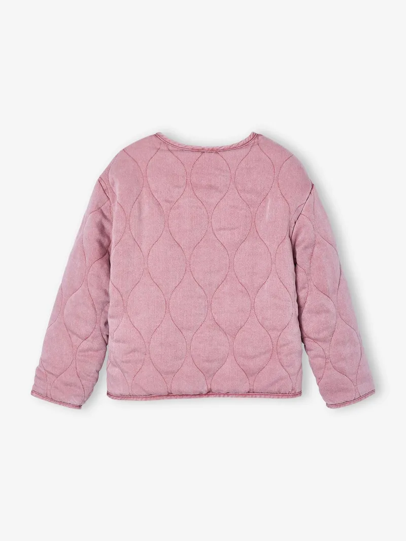 Vertbaudet Vertbaudet Steppjacke mit Teddyfleece-Futter & Wellensteppung Mädchen, Rosa, – Produktbild 4 von 4