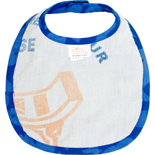Global Mamas Global Mamas Bio Lätzchen - Fische - Blau - Upcycling – Produktbild 2 von 3