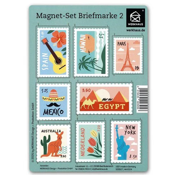 WERKHAUS WERKHAUS Magnet-Set - Briefmarken 2 – Produktbild 3 von 4