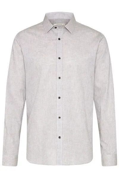 Wunderwerk Wunderwerk Herren Hemd aus Biobaumwolle und Leinen "Shirt linenmix male", Natur (beige with white), – Produktbild 1 von 4
