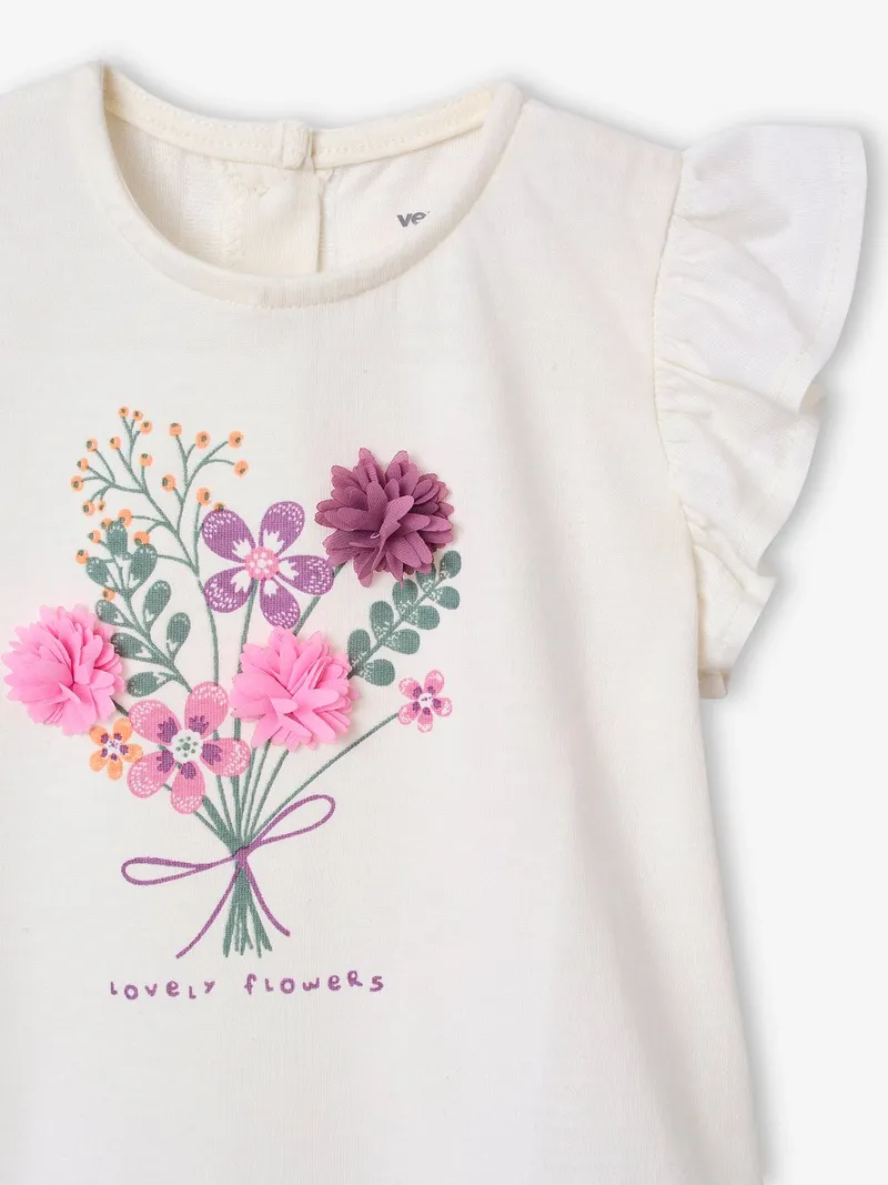 Vertbaudet Mädchen Baby T-Shirt, Vanille, – Produktbild 2 von 4