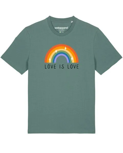 watapparel watapparel T-Shirt Unisex Love is Love, Green bay, – Produktbild 1 von 3