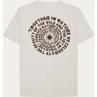 KnowledgeCotton Apparel KnowledgeCotton Apparel Herren vegan T-Shirt Herren Rückenaufdruck Reiher Weiß – Produktbild 1 von 1