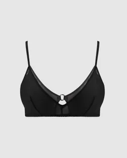 Understatement Understatement Damen vegan Bralette Mesh Double Triangle Schwarz – Produktbild 1 von 1