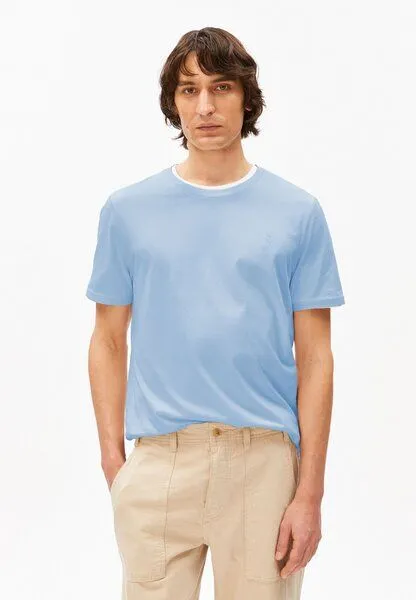 ARMEDANGELS ARMEDANGELS JAAMES Herren T-Shirt aus Bio-Baumwolle, Wedgwood, – Produktbild 1 von 5