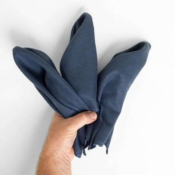 nahtur-design nahtur-design Leinen Gästehandtücher, Blau_06 (blau), – Produktbild 1 von 3